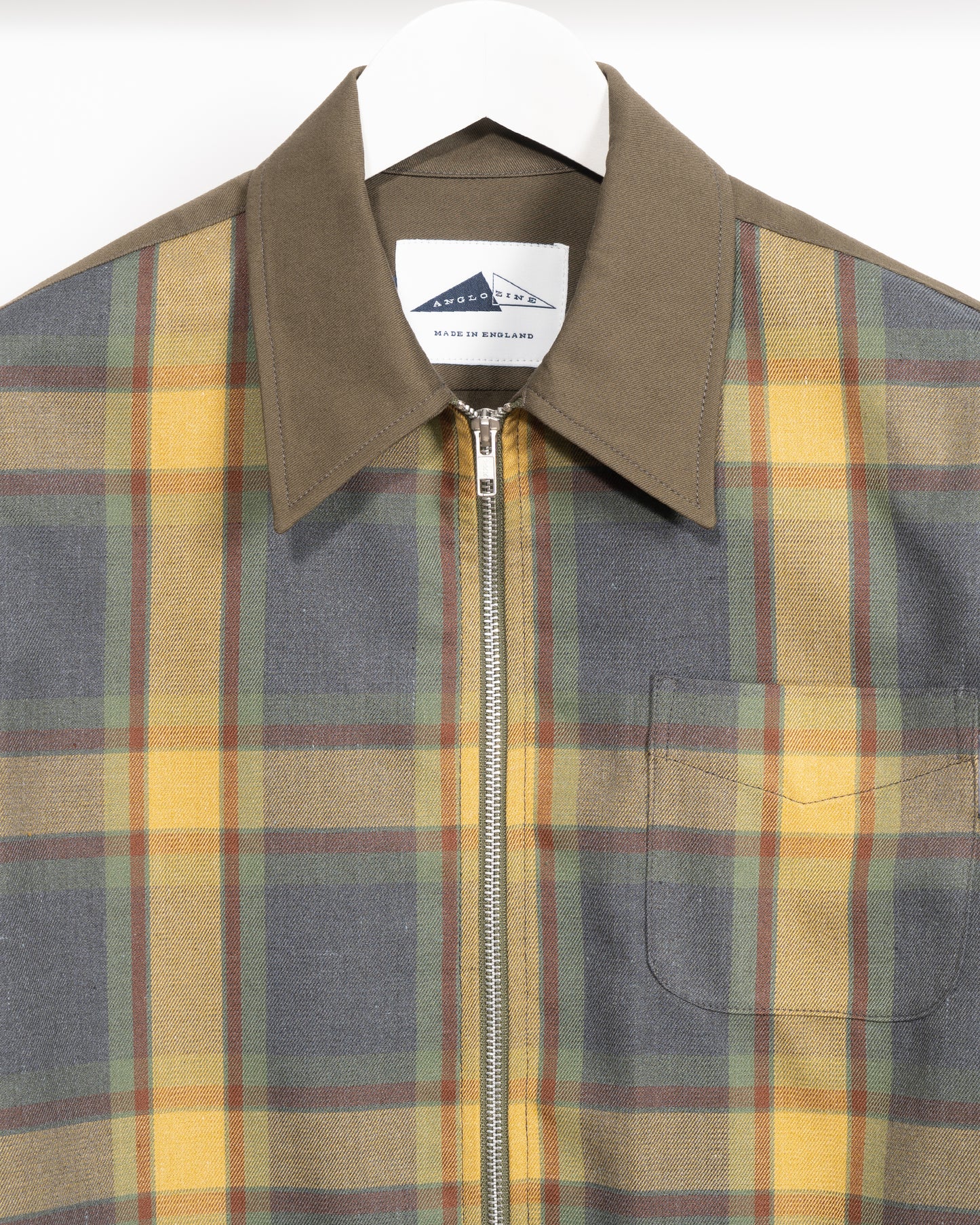 Yard - Mustard tartan panel shirt